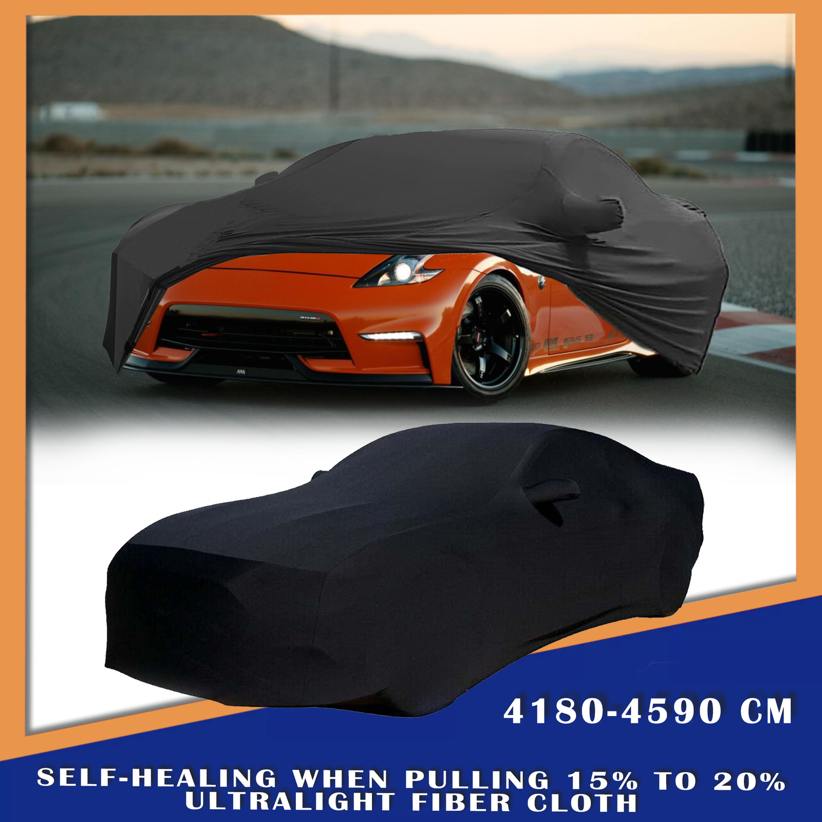 For NISSAN 370Z 350Z Black Full Car Cover Satin Stretch Dustproof INDOOR Garage