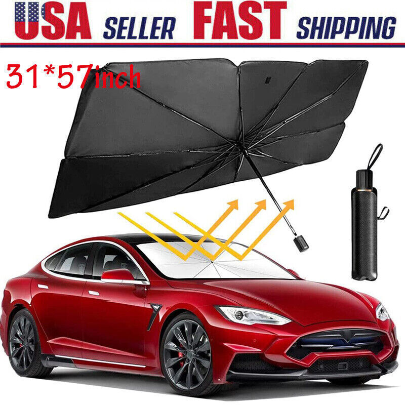 Universal Car Windshield Sun Shade Foldable Umbrella Front Window Cover Umbrella