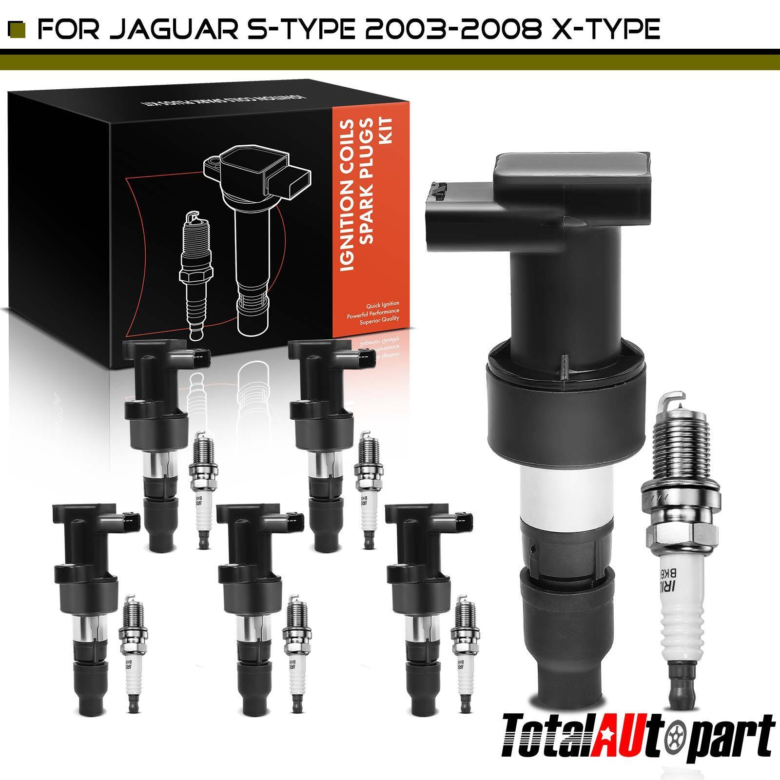 6x Ignition Coil & IRIDIUM Spark Plug Kits for Jaguar X-Type X-Type 2003-2008
