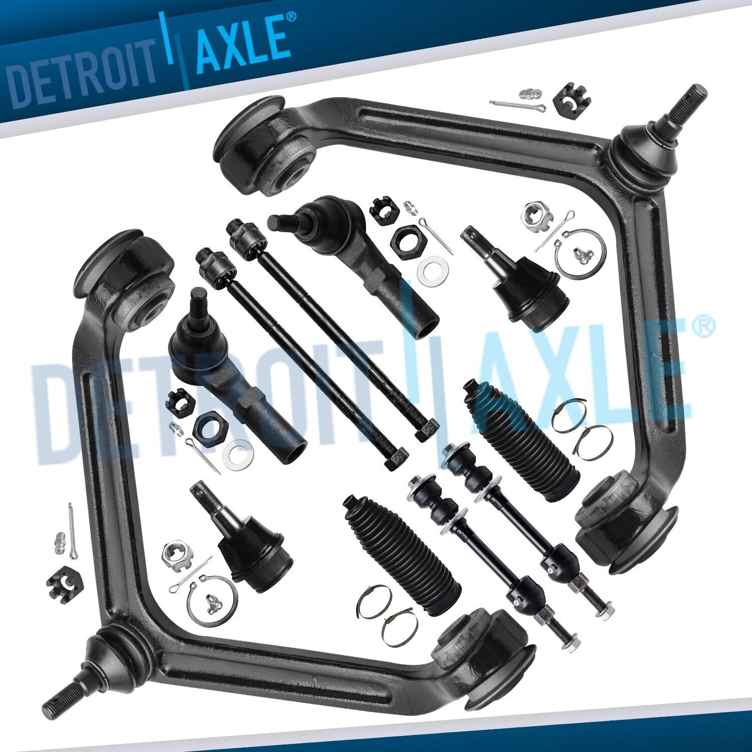 2WD Front Upper Control Arms Tie Rods Suspension Kit for Dodge 2002-05 Ram 1500