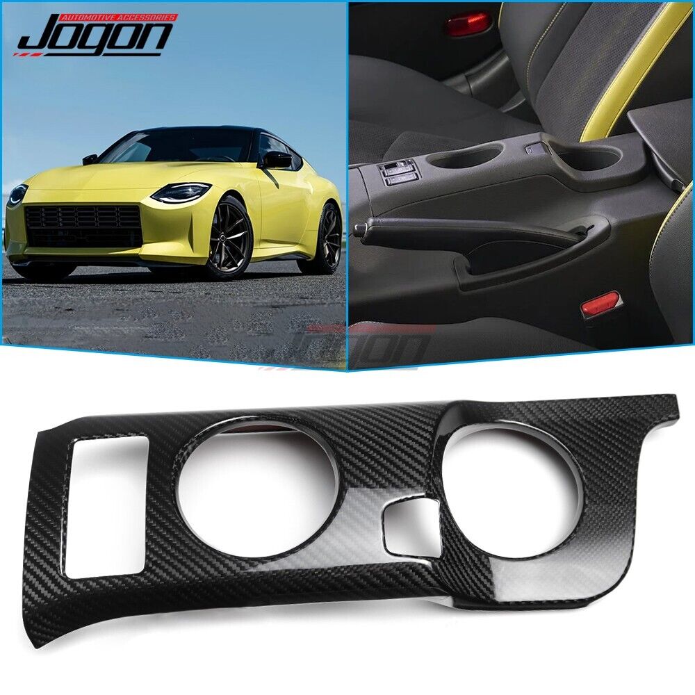 Dry Carbon Console Cup Holder Panel Trim For Nissan Z Fairlady Z RZ34 400Z 2023+