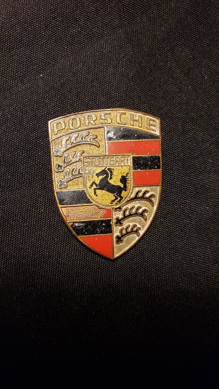 Rare Vintage Original Porsche Stuttgart Emblem Badge 