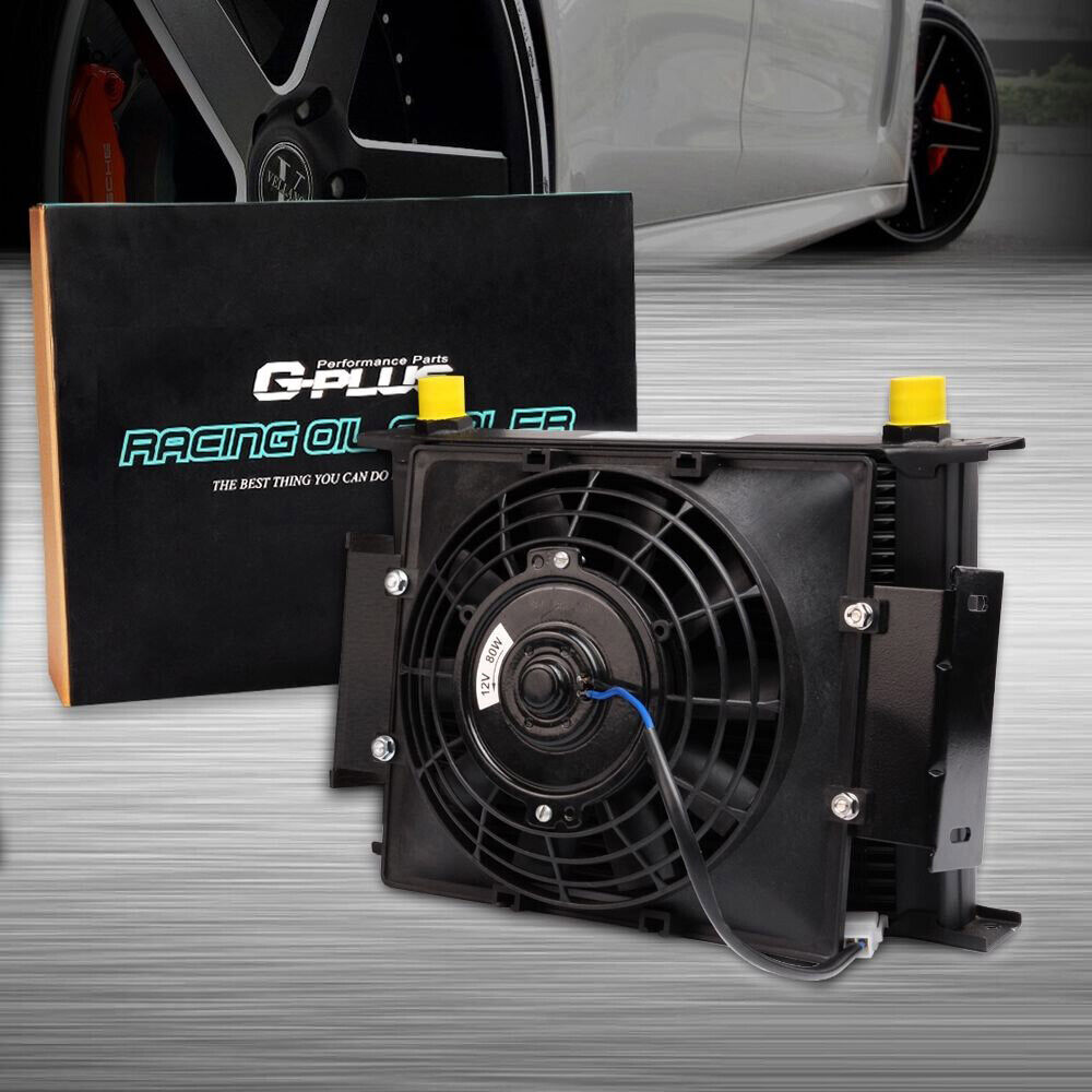 Fit For 30 Row Universal Engine Transmission Oil Cooler + 7\