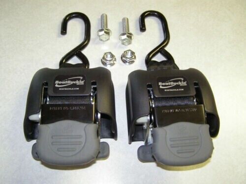 (PAIR)  Boatbuckle G2 Gen2  F08893 Retractable Transom Tie-Down System w/ Hardwa