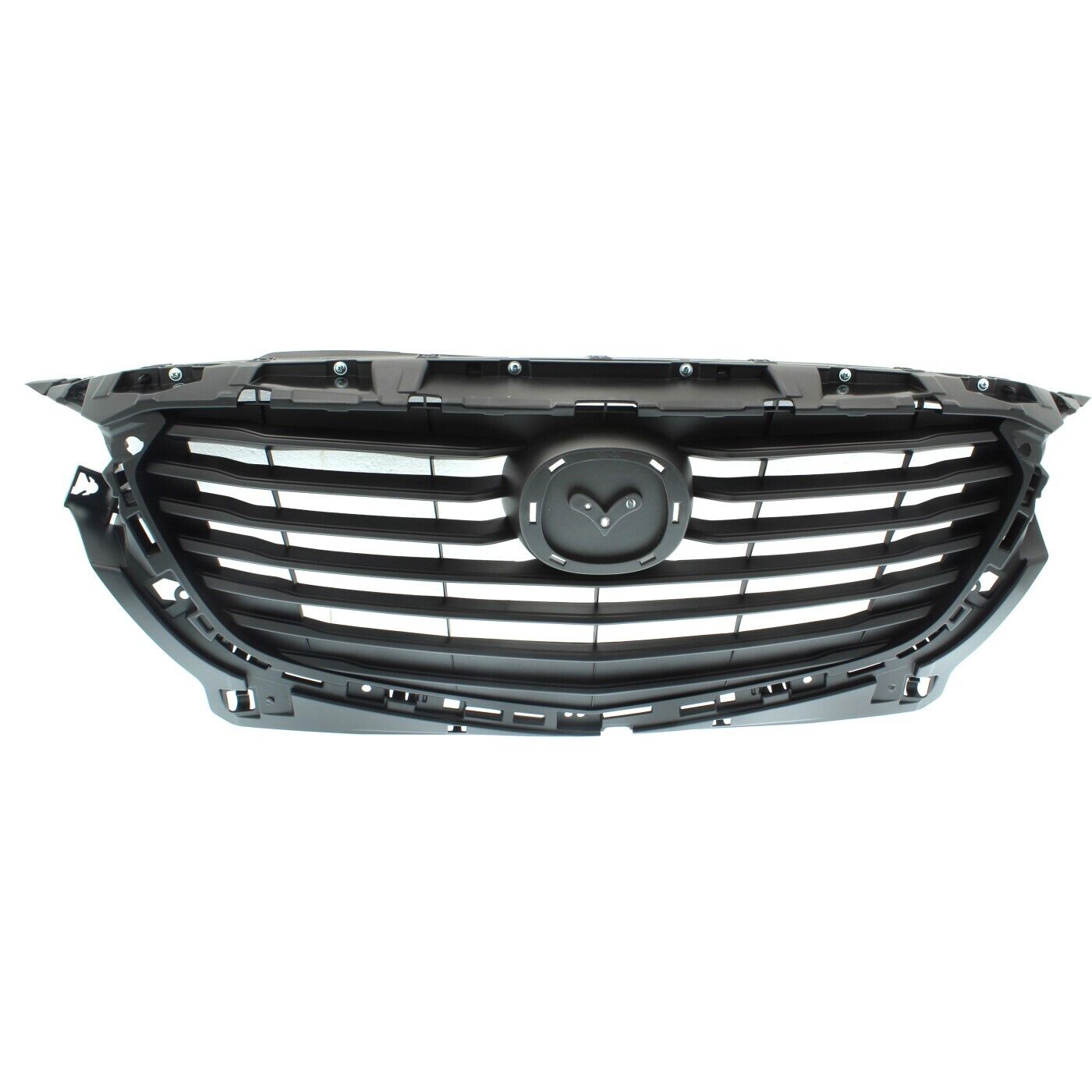 Grille Assembly For 2016-2020 Mazda CX-3 Textured Dark Gray Shell and Insert