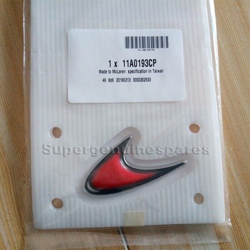 Genuine Mclaren MP4-12C Front Hood Red Emblem Badge 11A0193CP Brand New （1PC）