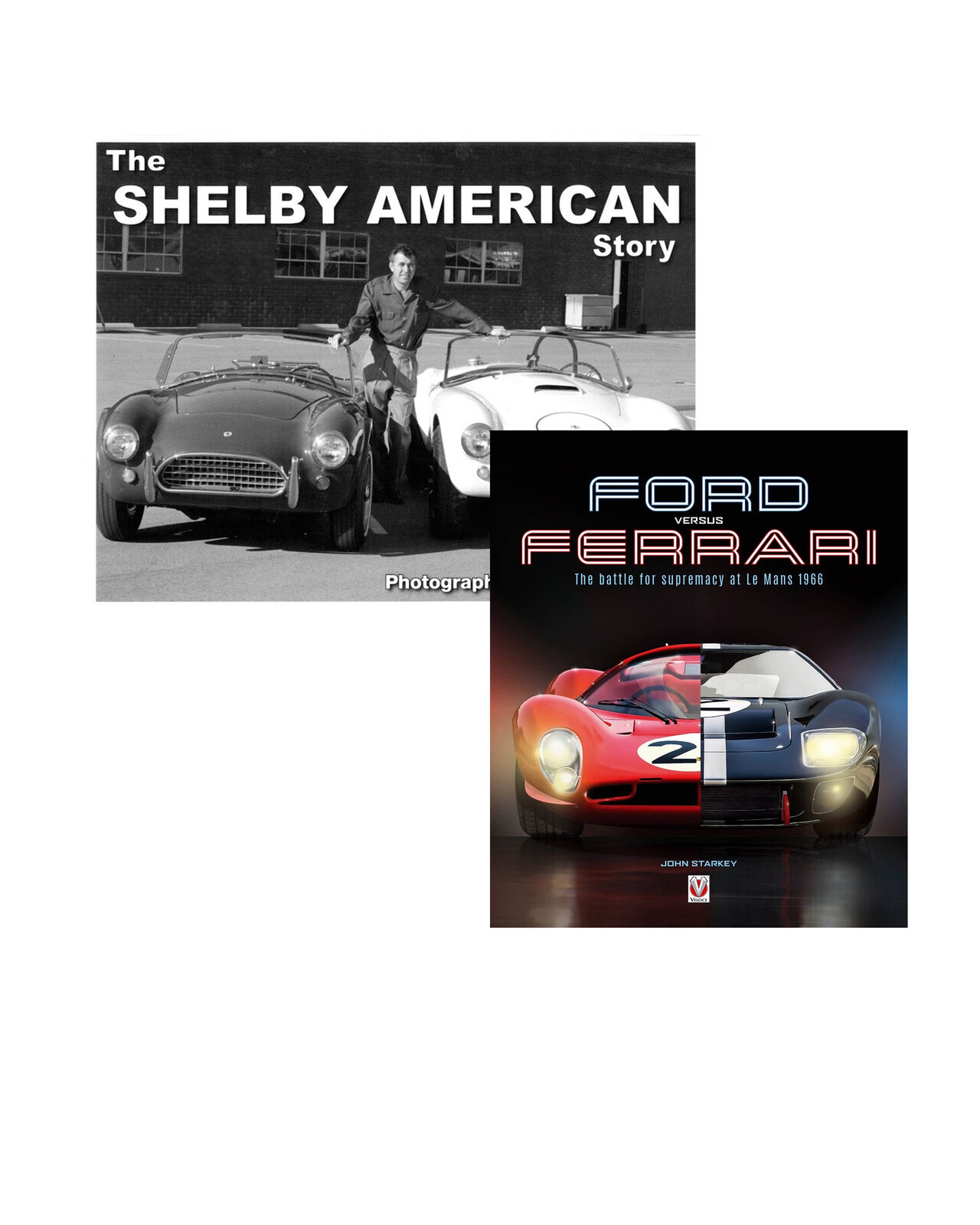 The Shelby American Story & Ford versus Ferrari Book Set