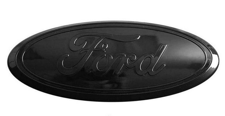 NEW Ford Oval Logo Emblem Black on Black - 9 inch