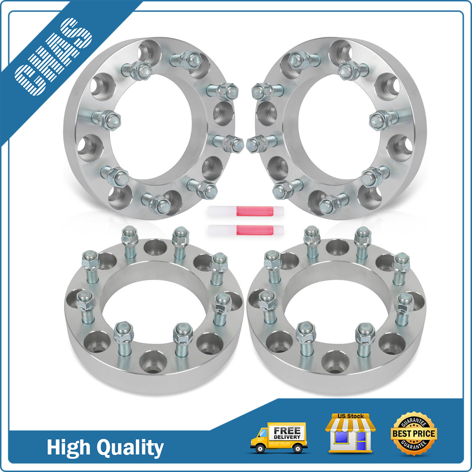 (4) 8x180 to 8x6.5 Wheel Adapters 1.5