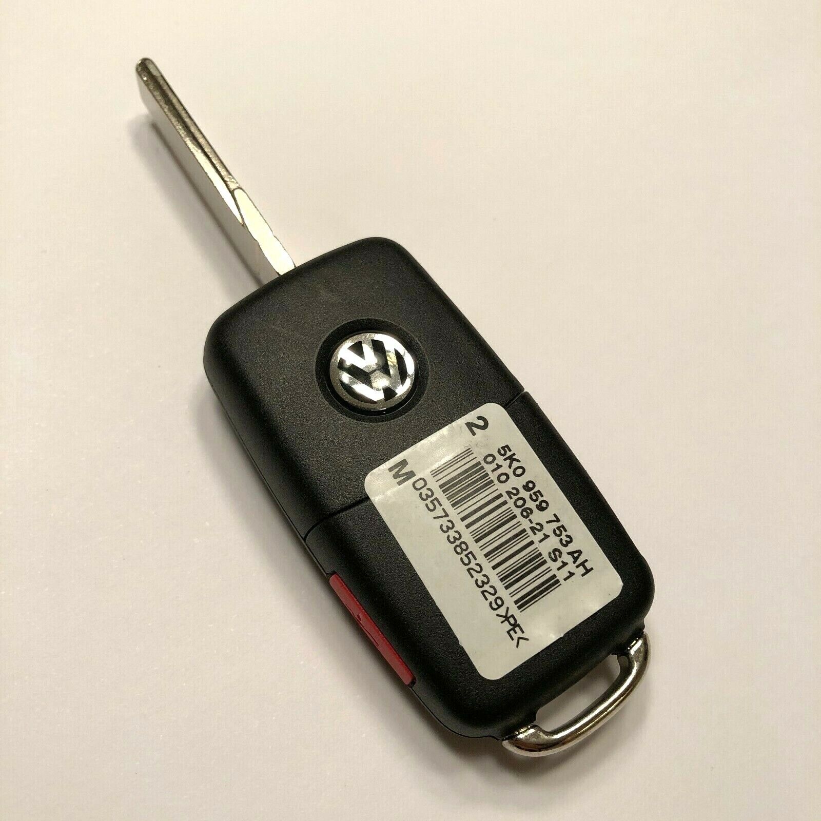 New OEM Volkswagen Keyless Remote Fob 4B w/sticker Uncut OEM NBG010206T (SHP)