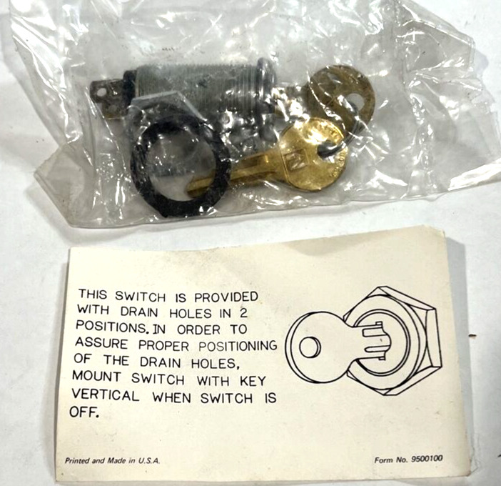 Vintage Ignition Switch Assembly PK 833 USA Made NOS