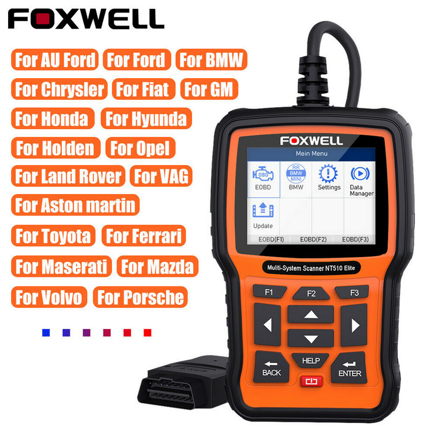 Foxwell NT510 Elite OBD2 Scanner Code Reader Diagnostic Tool ABS SRS for Subaru