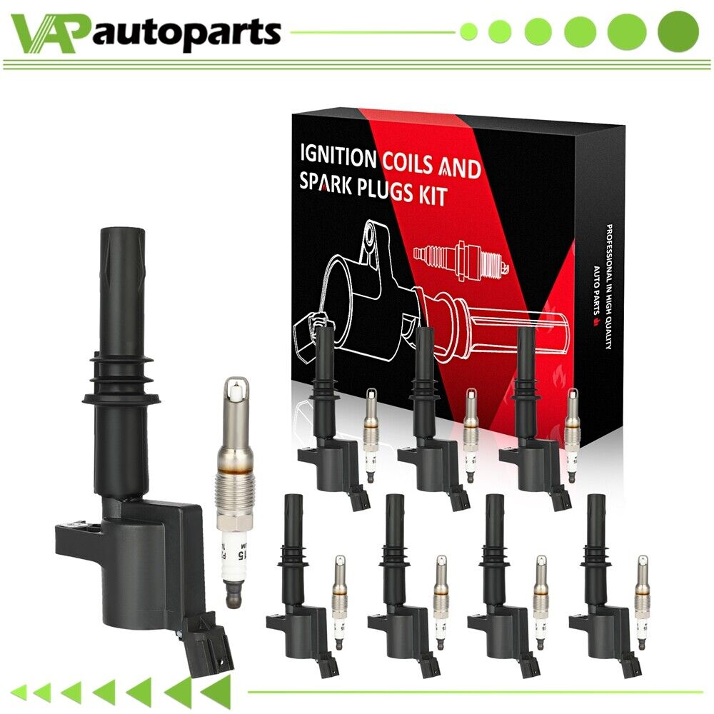 8 Ignition Coils & Spark Plugs for 2005-2007 Ford F150 Truck V8 5.4L DG511