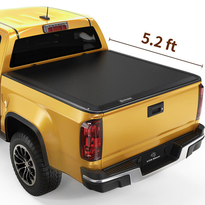 5 ft Bed Soft Roll Up Tonneau Cover for 15-24 Chevy Colorado / GMC Canyon w/Lamp