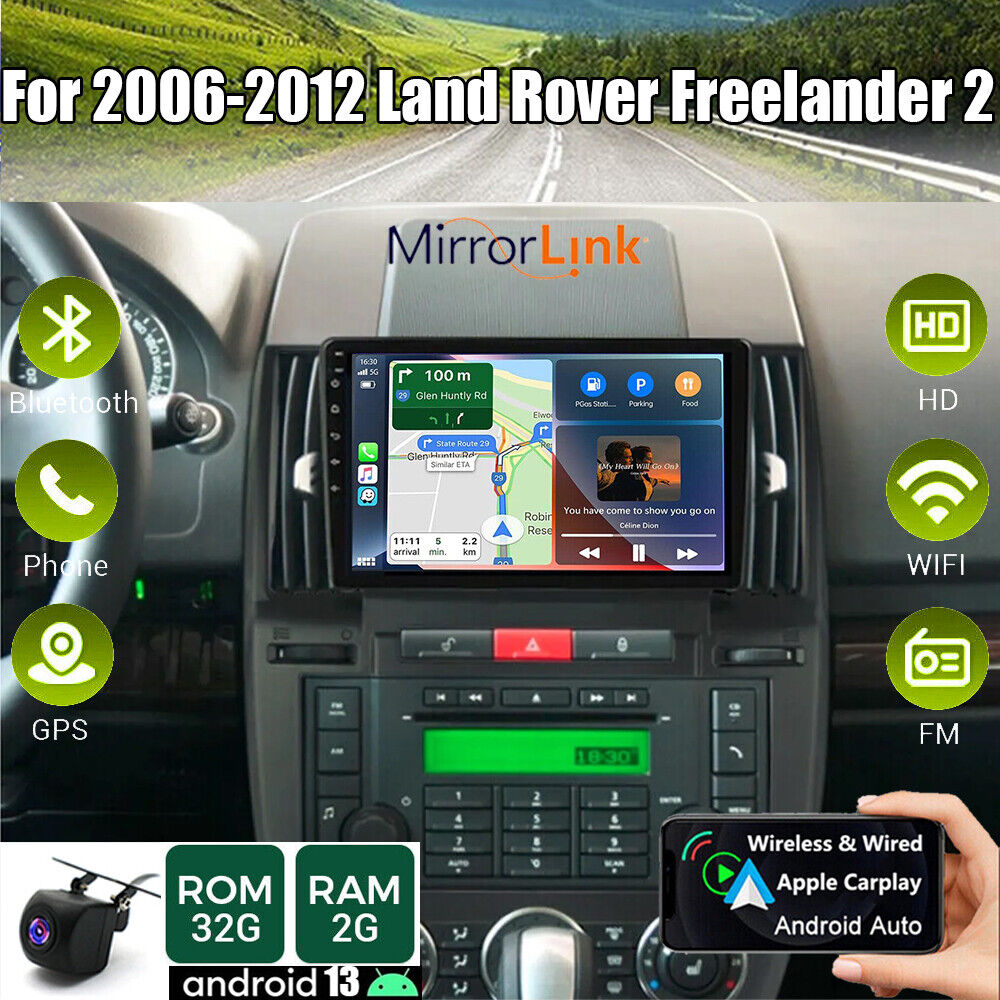 For 2006-2012 Land Rover Freelander 2 LR2 Apple Carplay GPS Car Stereo Radio