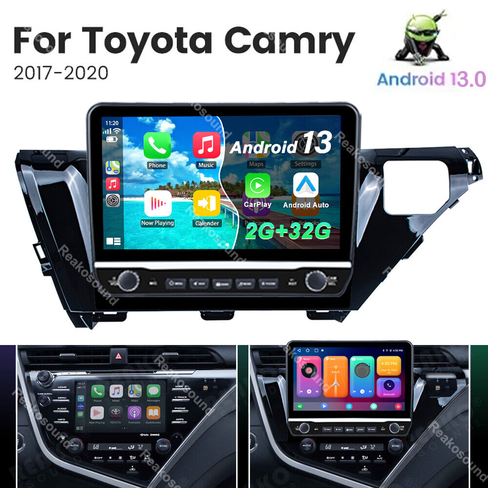 2+32G Android 13.0 For Toyota Camry 2017-2020 Car Stereo Radio GPS WiFi CarPlay