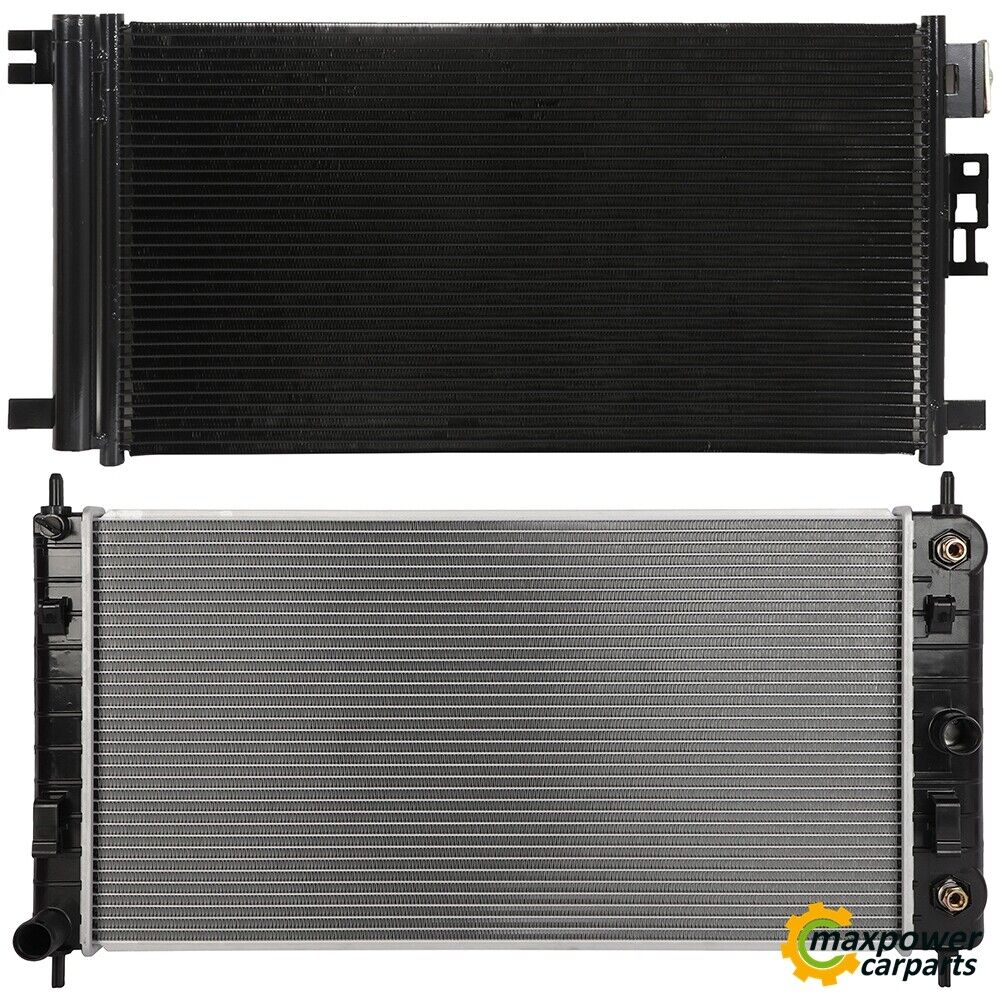 New Aluminum Radiator & AC Condenser Cooling Kit For 2008-12 Chevy Malibu 2.4L