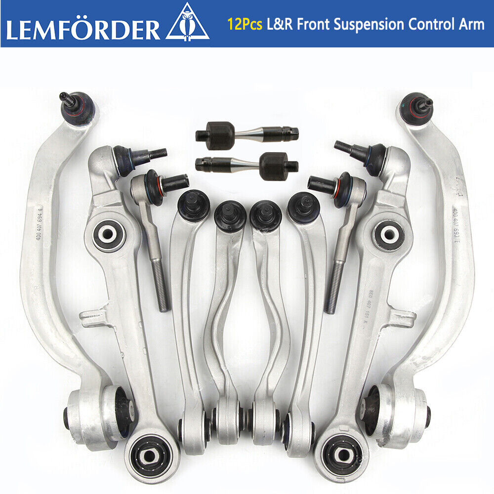 12x Lemforder Front Control Arm Suspension Kit OEM for Audi A4 Quattro B6 B7