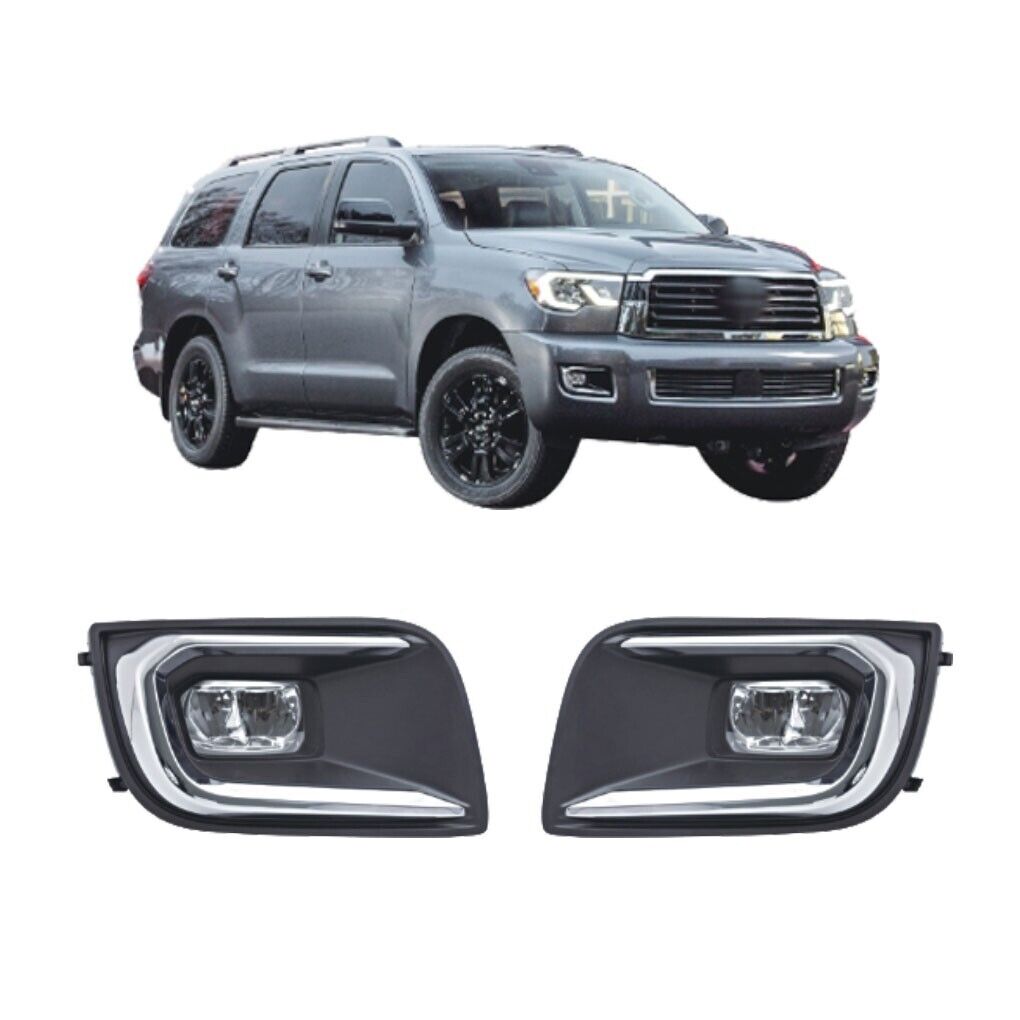 For 2018-2020 Toyota Sequoia LED Fog Lights Lamp with Assembly Set L&R Side