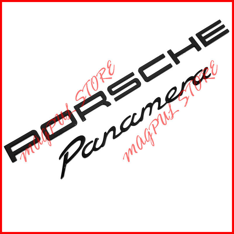 Gloss Black Porsche Look Panamera Letters Rear Badge Emblem Look Deck Lid Sport