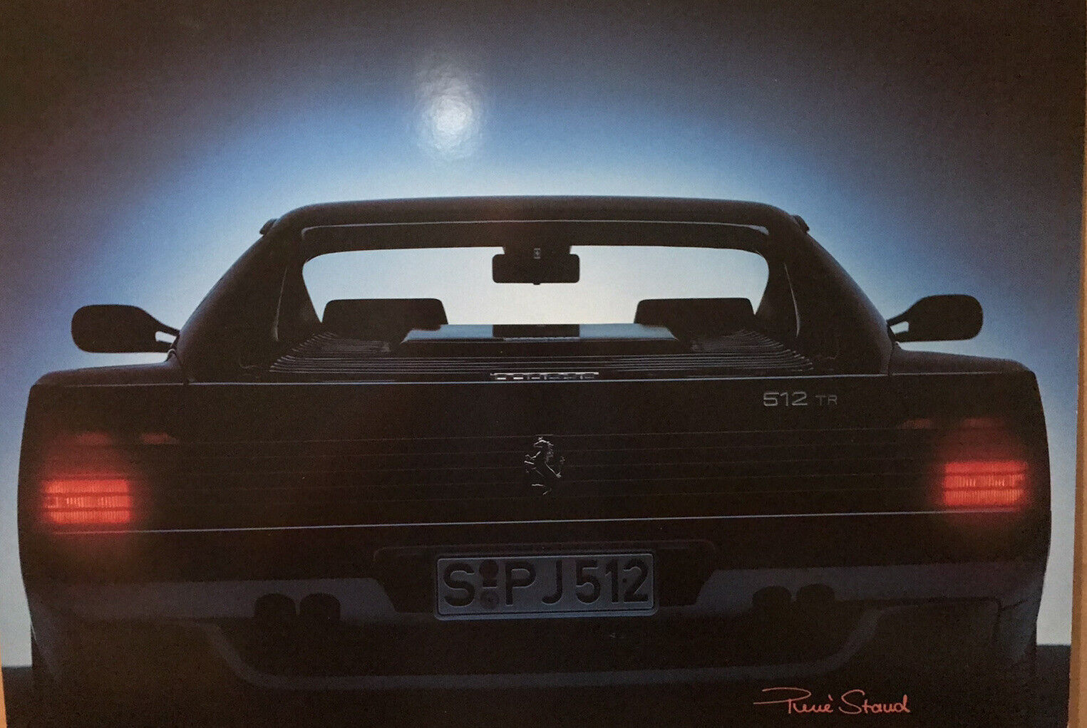 Ferrari 512 TR Stunning Car PosterVery High Quantity Rare Staud Of Germany