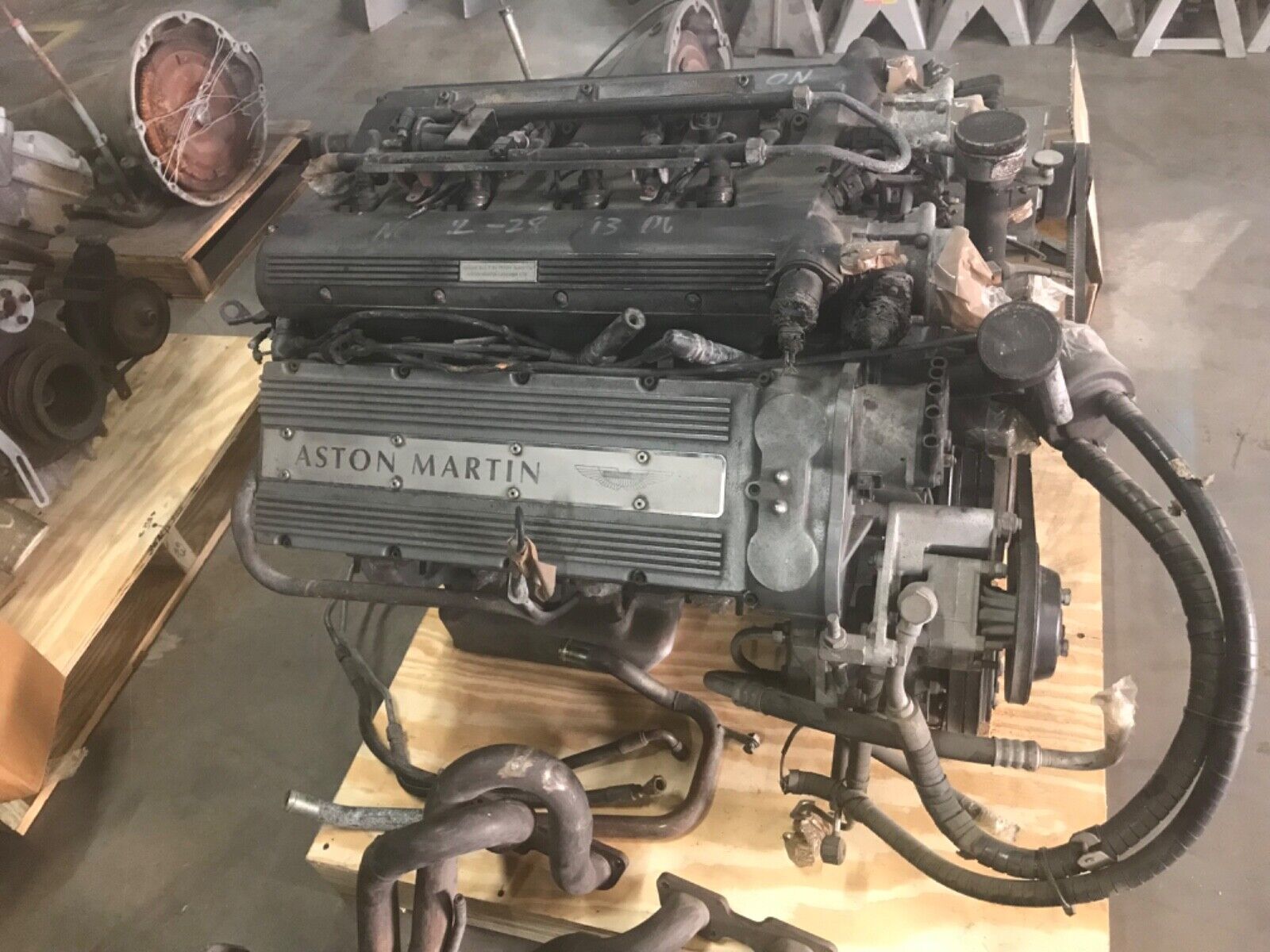 1997 Aston Martin 32 valve aluminum V8 with Stainless steel headers 1990 to 2000