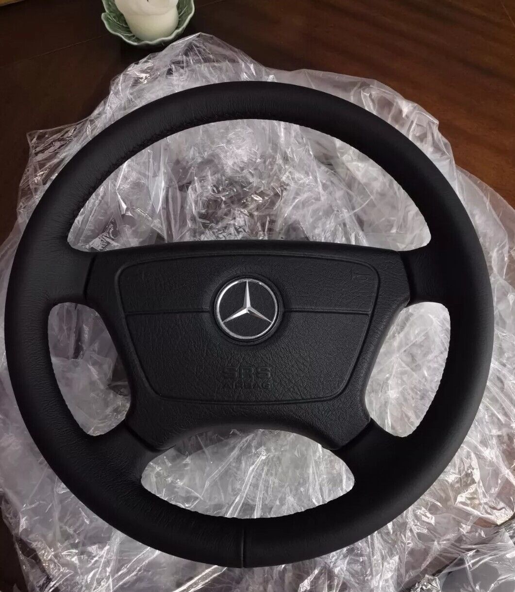  GENUINE LEATHER - Mercedes-Benz Steering Wheel W202 W124 W140 New Upholstery
