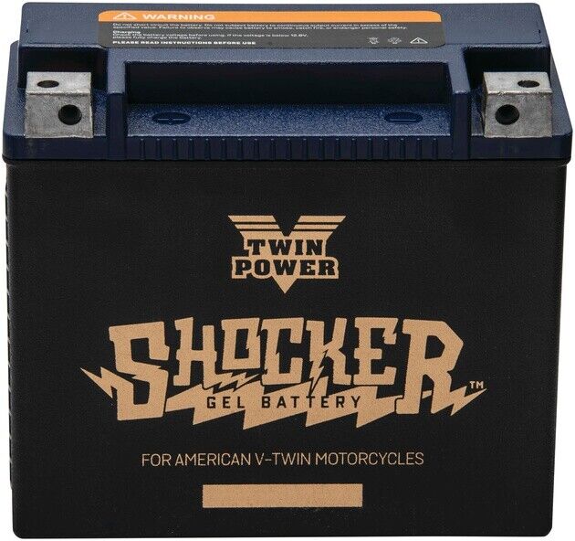Twin Power Shocker Gel Battery YTX20H #TPZG20H-BS Harley Davidson/Indian