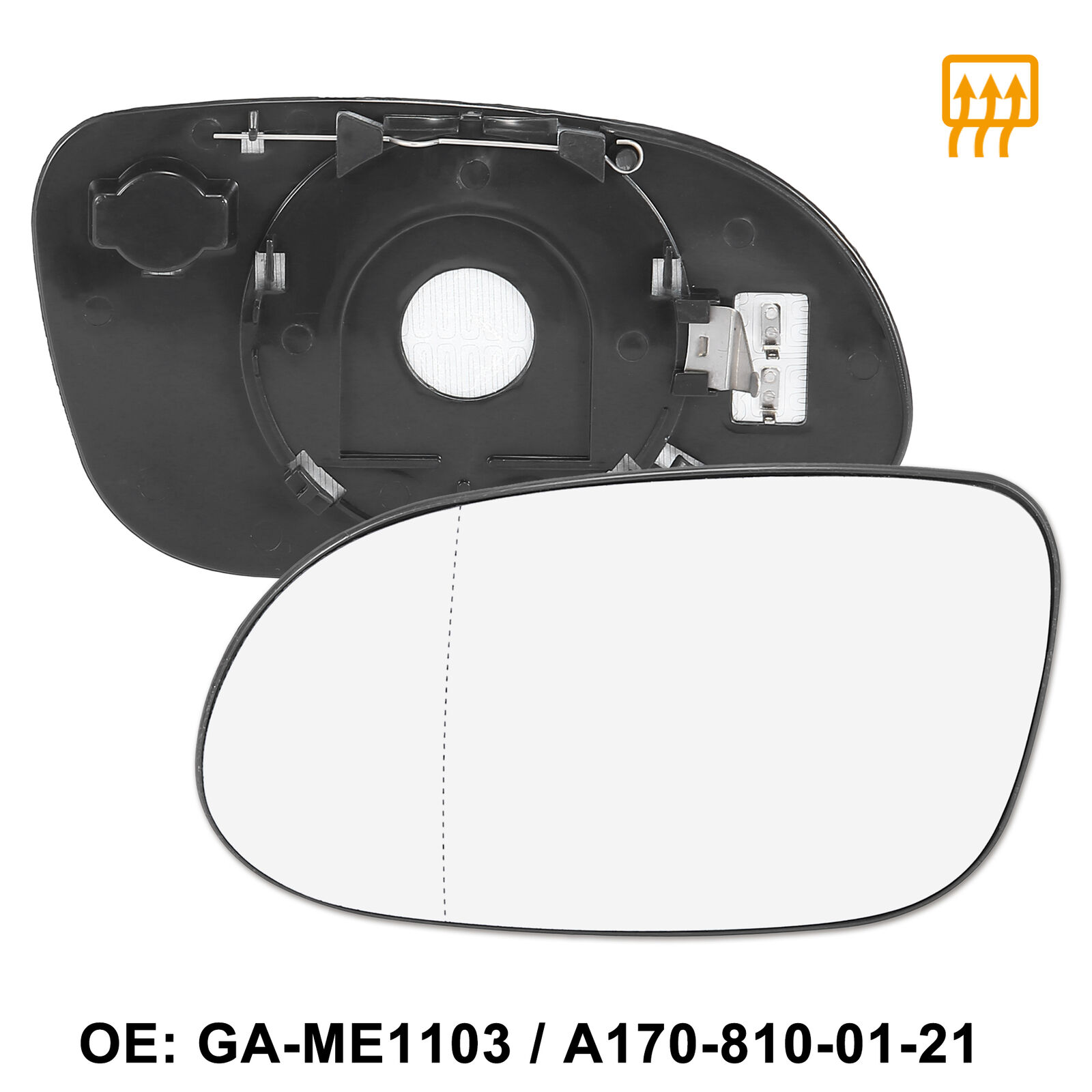 Mirror Glass Replacement Heated w/ Backing Left Side LH for Mercedes-Benz CLK55