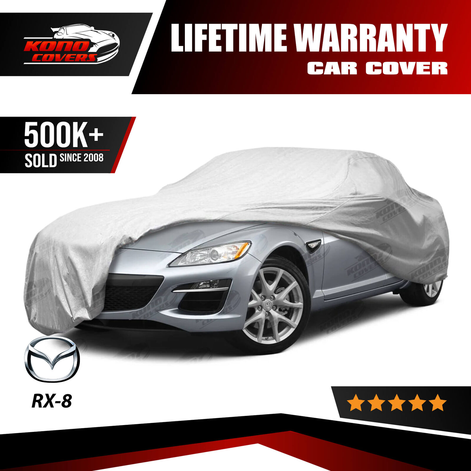 Mazda RX-8 5 Layer Car Cover Fitted In Out door Water Proof Rain Snow Sun Dust