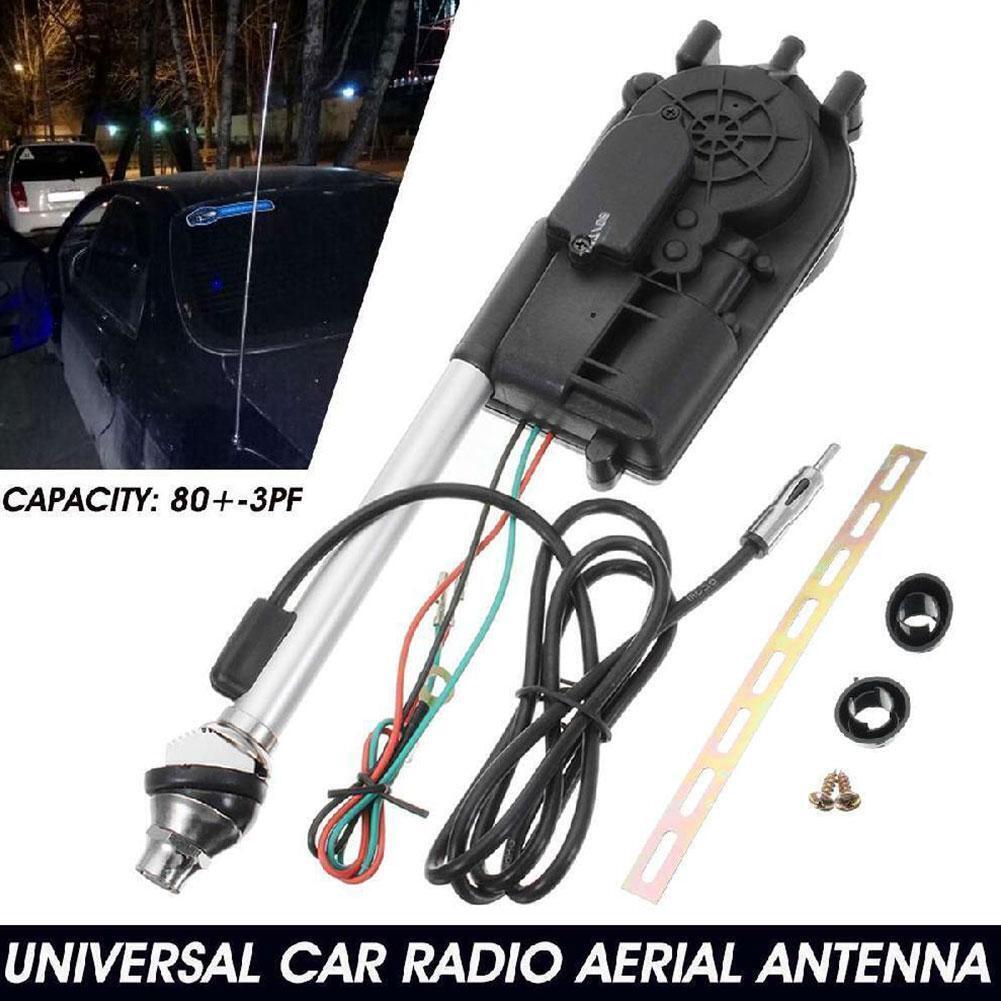Black 12V Automatic Antenna Car AM/FM Radio Electric Power Mast Aerial.