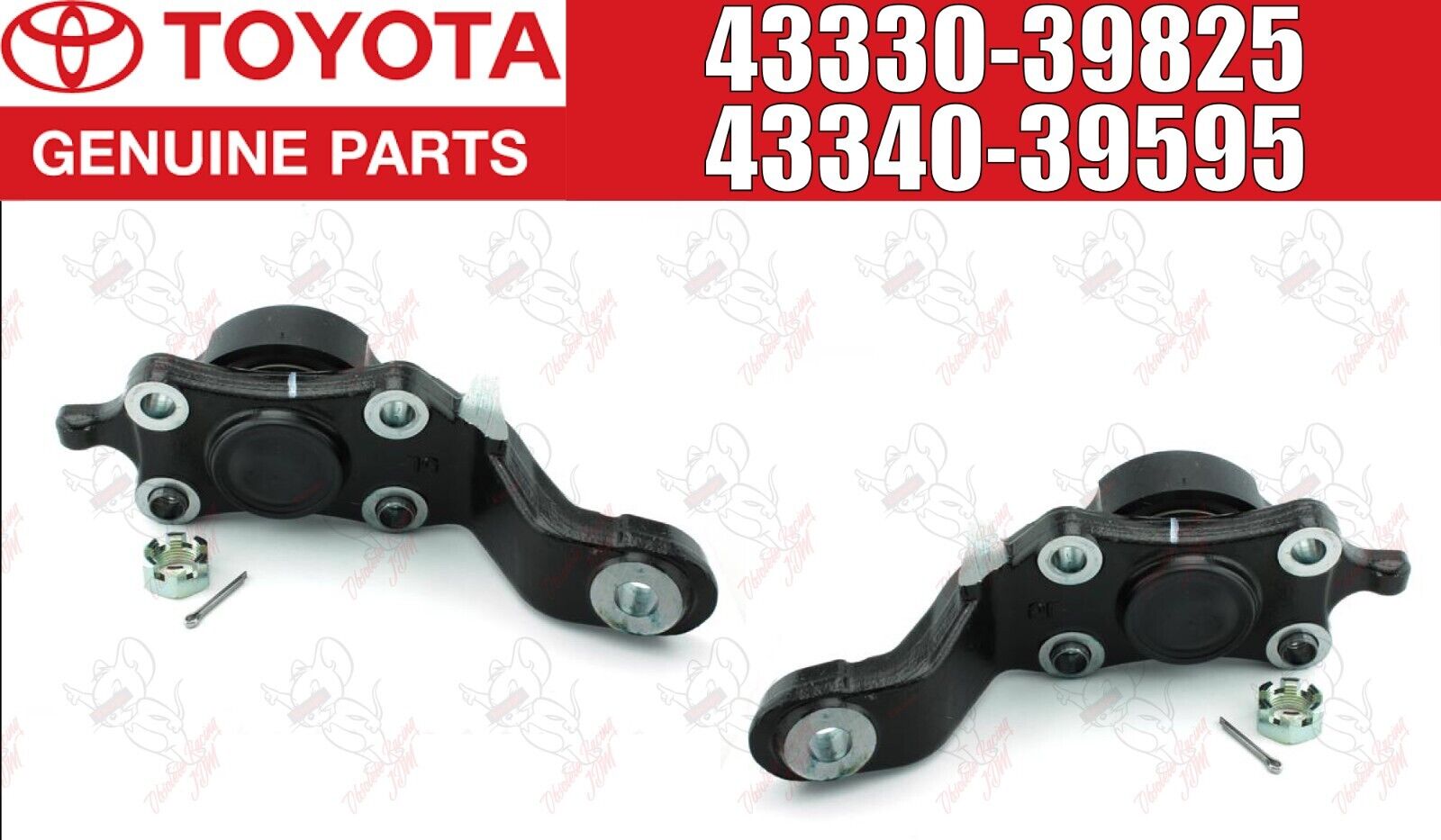 Toyota Genuine Tundra 04-06 Sequoia 04-07 Lower Ball Joint Right & Left Set OEM