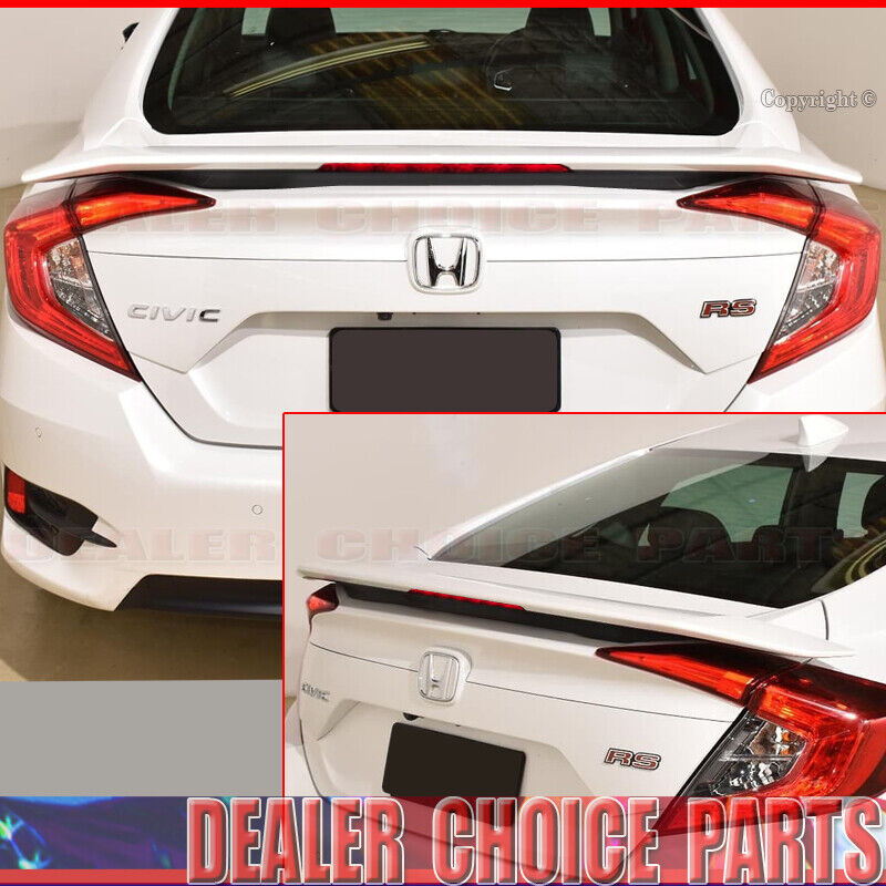 2016 17 18 19 2020 2021 Honda Civic Sedan Factory Style Spoiler W/LED UNPAINTED