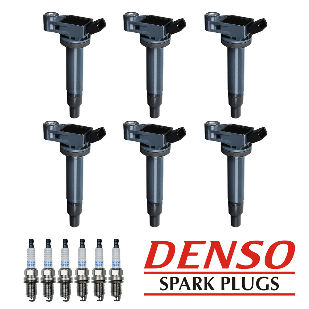 6 Ignition Coil & Denso Platinum Spark Plug For 99-06 Lexus & Toyota UF267