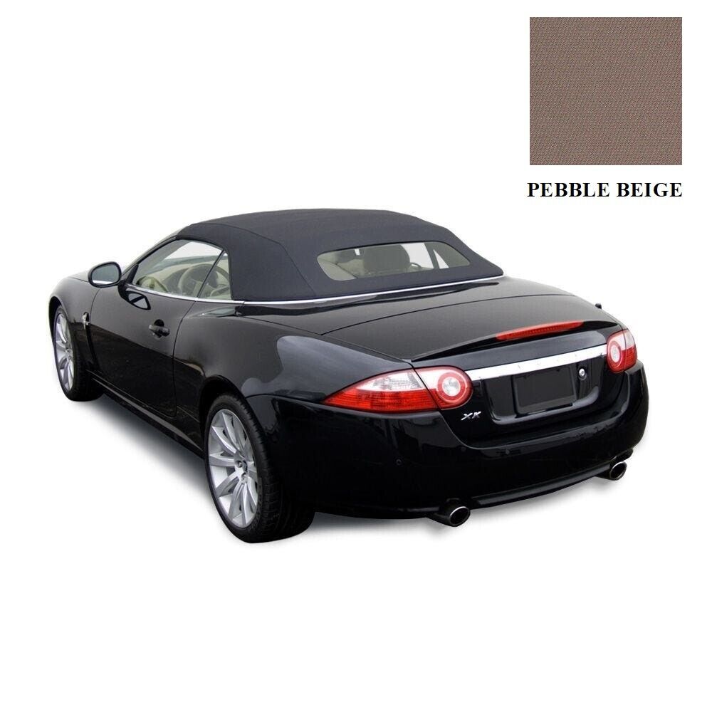 Jaguar XK/XKR Convertible Top W Heated Glass 2007-15 Pebble beige Twillfast II