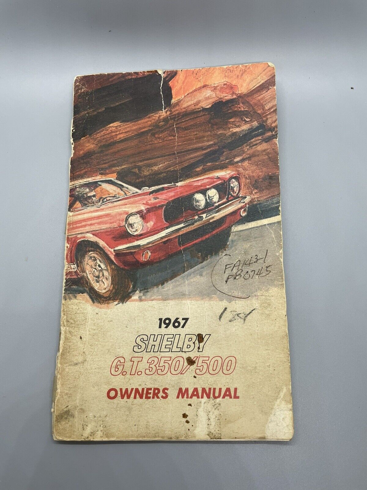 1967 Mustang Shelby GT 350/500  Factory Original Owners Manual W/ Vehicle Serial
