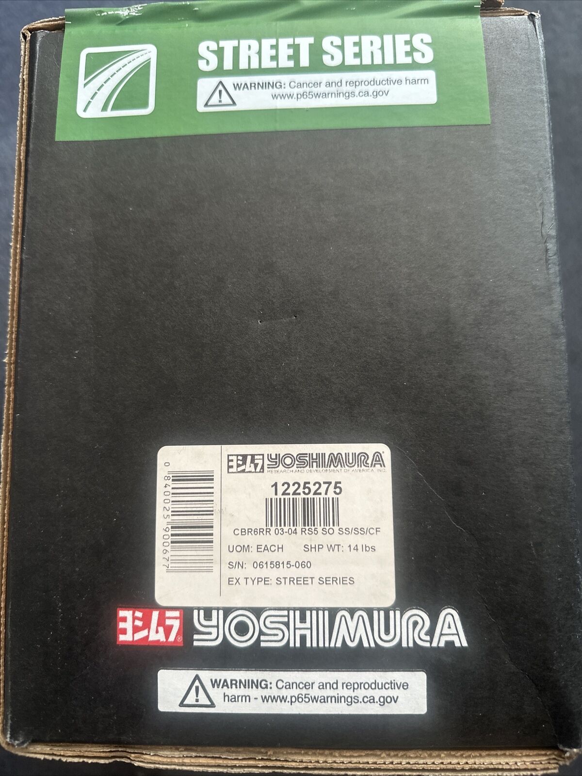 Yoshimura - 1227275 - RS-5 Slip-On, Stainless Steel Muffler CBR600RR 03-04 NEW
