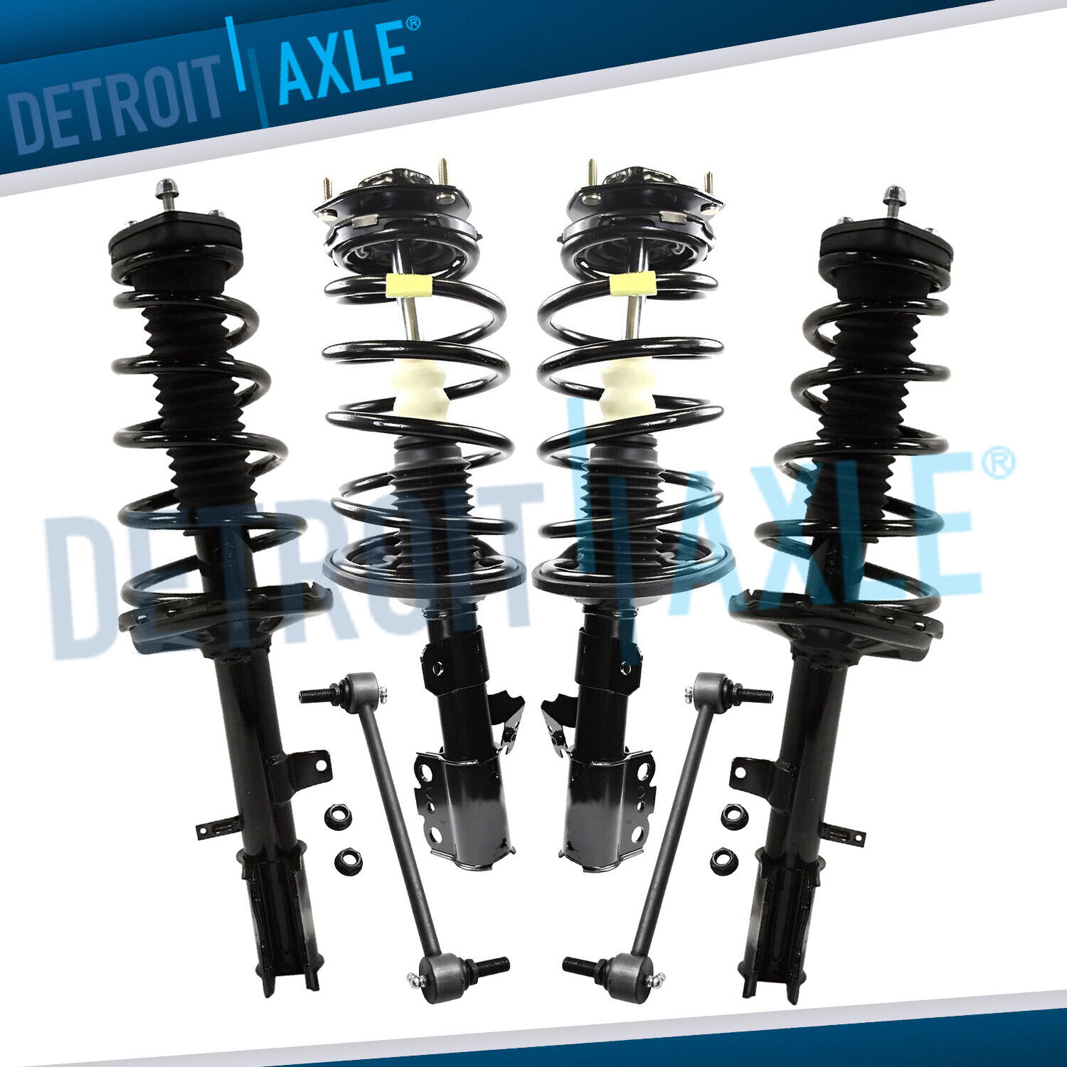 AWD Front Rear Struts Coil Spring Sway Bars Kit for 2010-2013 Toyota Highlander