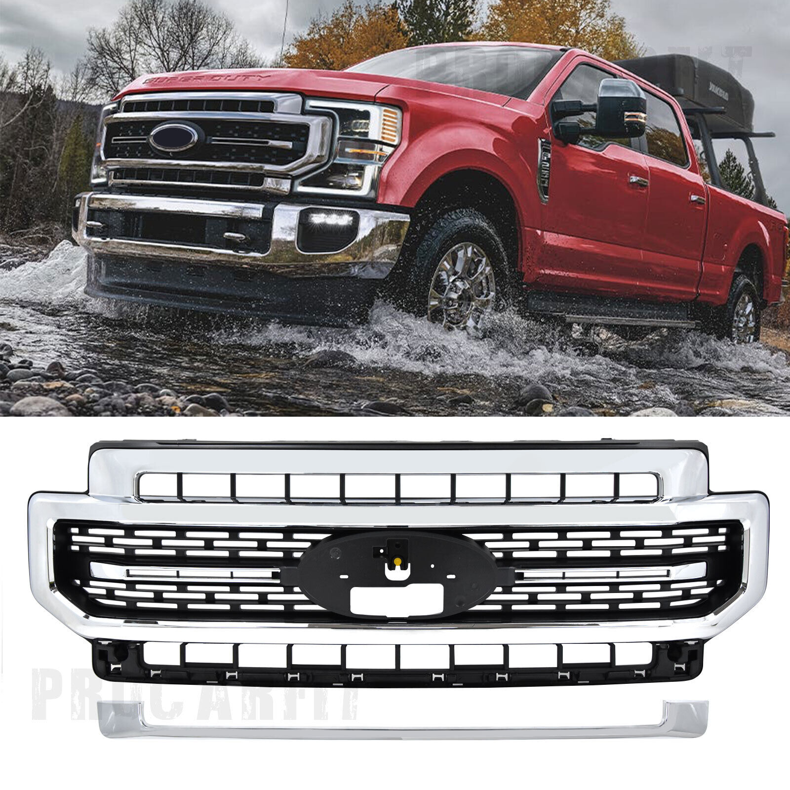 For 2020-2022 Ford F250 F350 Super Duty Lariat Front Grille LC3B-8200-CESMAS OEM