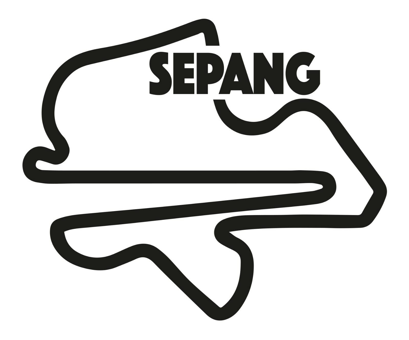 SEPANG RACE CIRCUIT. Car vinyl sticker F1 Malaysian Grand Prix Formule One