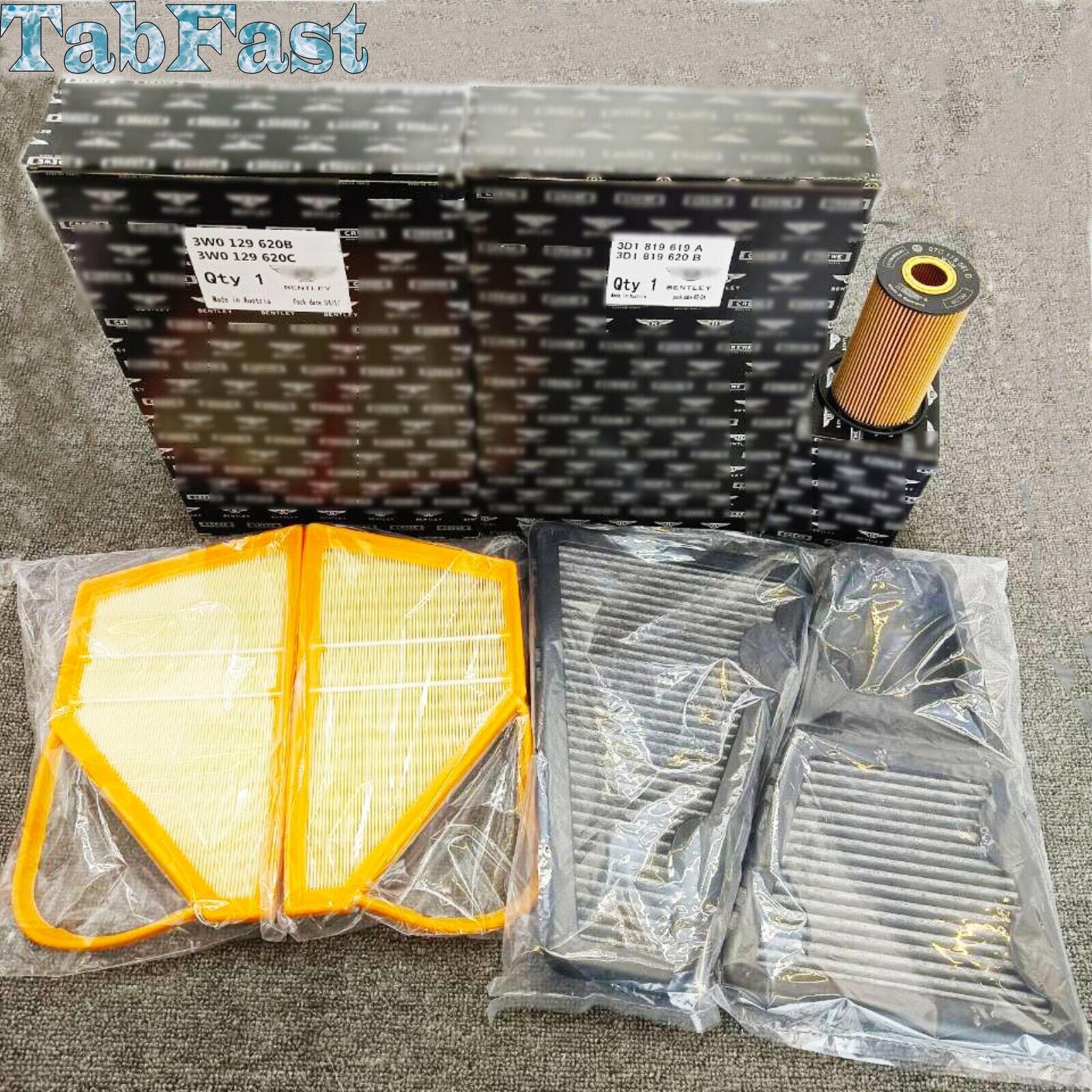 New For Bentley Continental Gt W12 Service Kit Engine Air Filter&Oil Filter Set
