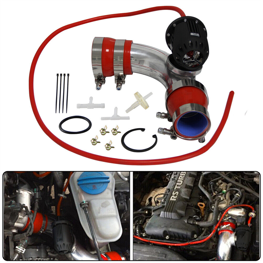 SQV Blow Off Valve BOV 4 Kit Turbo Pipe Kit For Hyundai Genesis Coupe 2.0T Red 