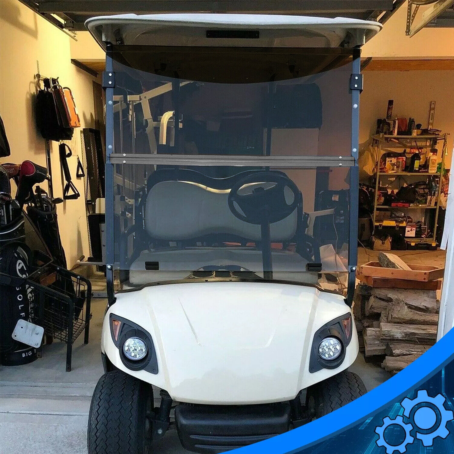 For Yamaha G29 Drive 2007-2016 Tinted Golf Cart Folding Windshield