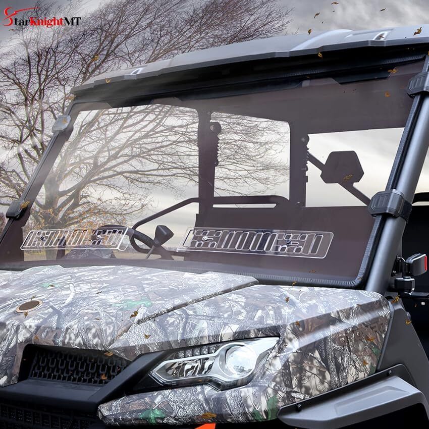 For CF Moto UFORCE 1000/XL 2019-2024 VENTED WINDSHIELD PC 2-IN-1 Full Window