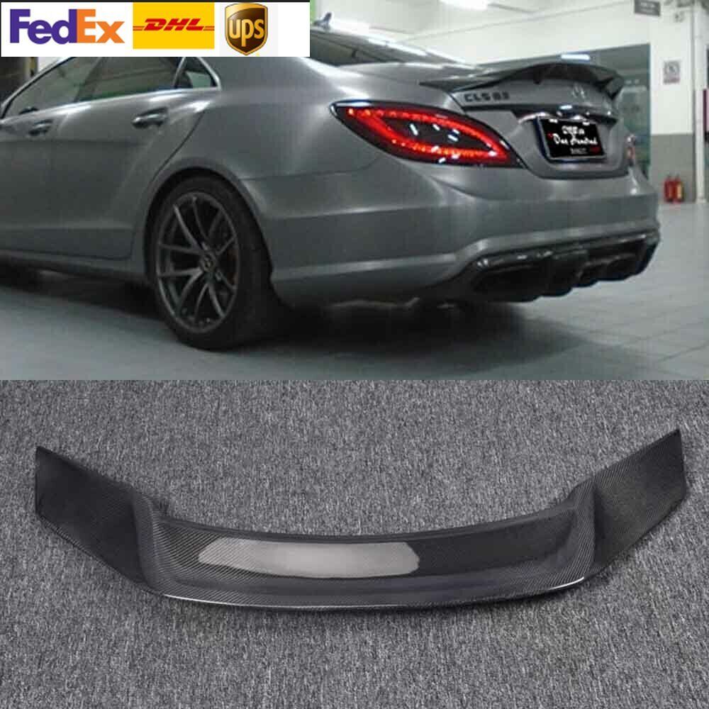 Fit Mercedes Benz CLS W218 2011-18 Real Carbon Trunk Spoiler Rear Wing R Style
