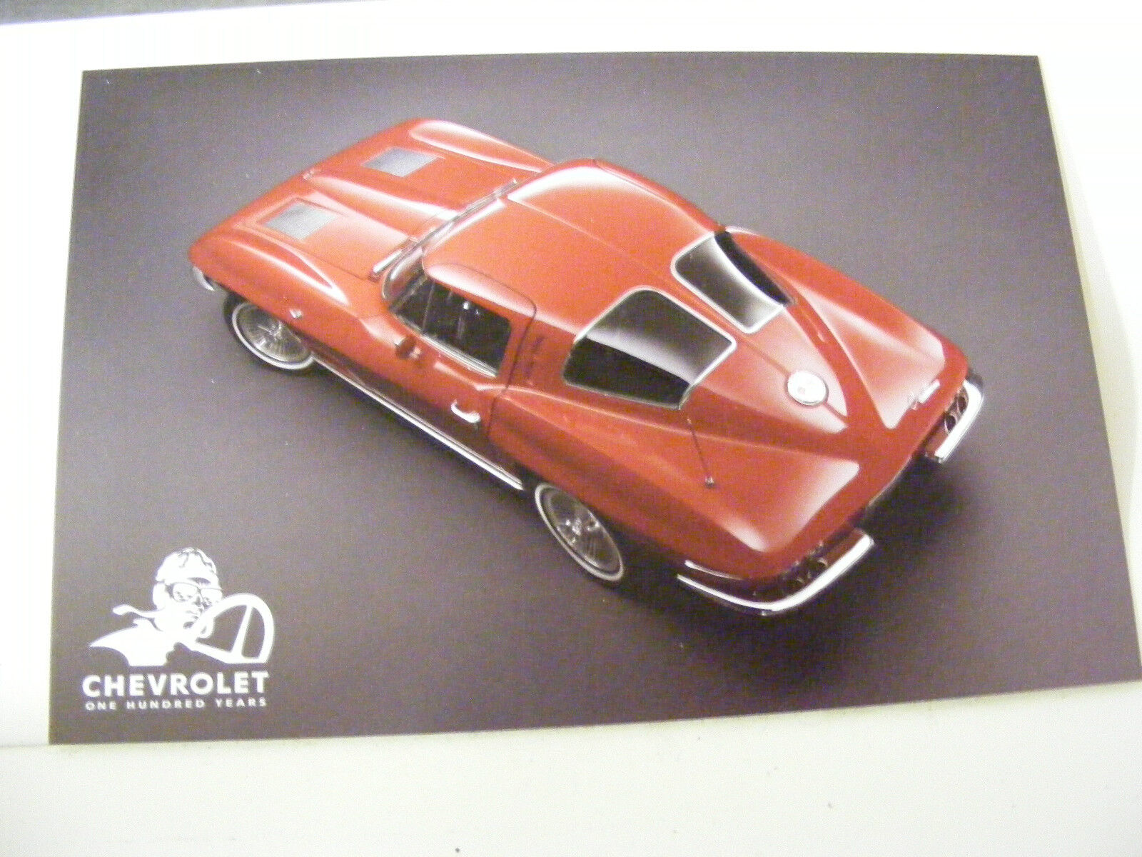 1963 CHEVROLET CORVETTE STING RAY COUPE HERITAGE ONE HUNDRED YEARS POSTCARD NEW