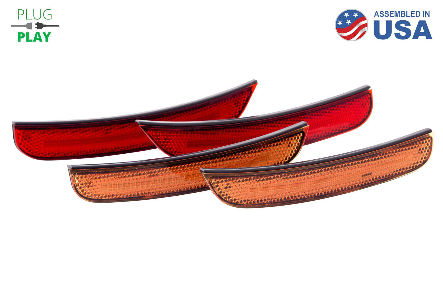 LED Sidemarkers for 2015-2021 Dodge Charger, Amber/Red (set) Diode Dynamics