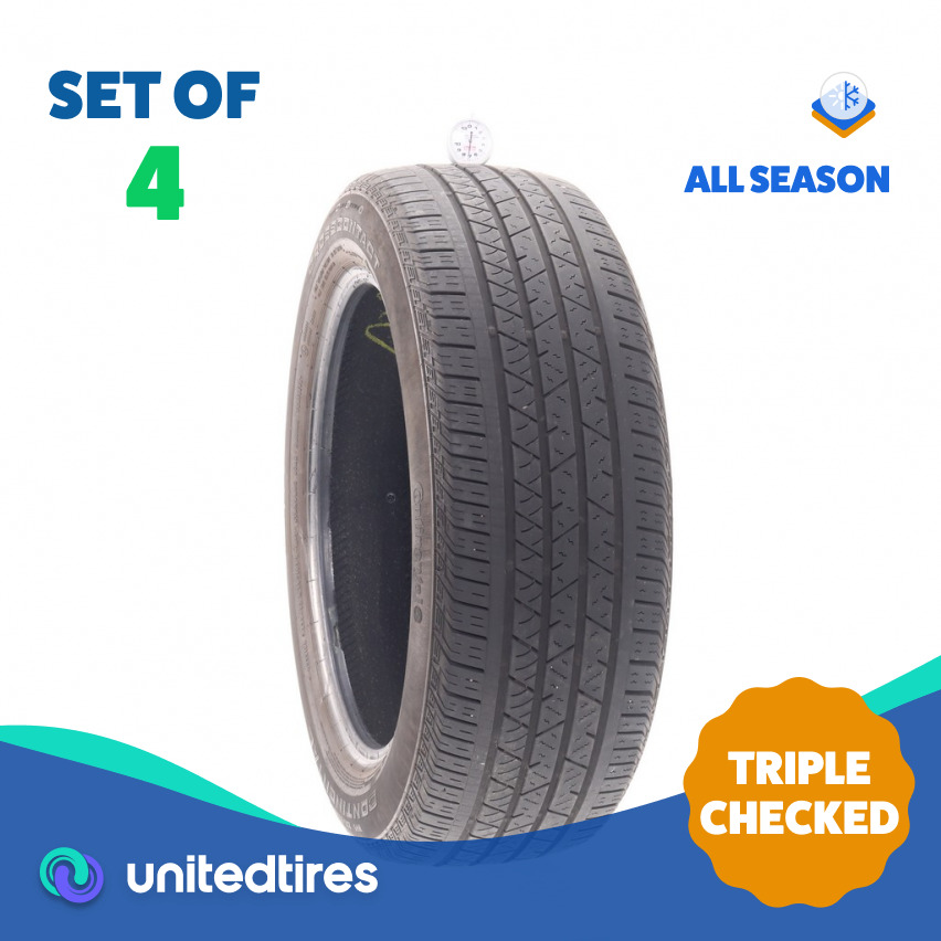 Set of (4) Used 235/55R19 Continental CrossContact LX Sport 101H - 7/32