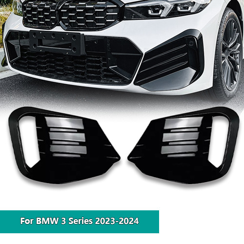 For 2023+ BMW 3 Series G20 G21 M Sport Gloss Black Front Side Vent Spoiler Cover