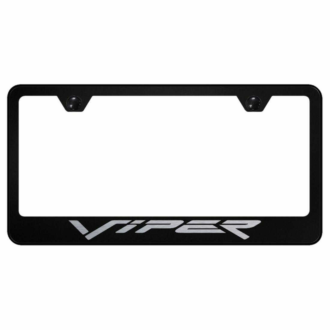 Dodge Viper Black Stainless Steel License Plate Frame